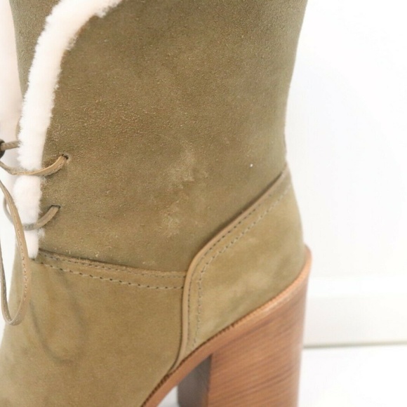UGG Australia Jerene Olive Green Heeled Boot 9.5 - Picture 4 of 6